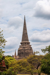 Fototapeta premium Stupa at Wat Phra Sri Sanphet Temple in Ayutthaya, Thailand