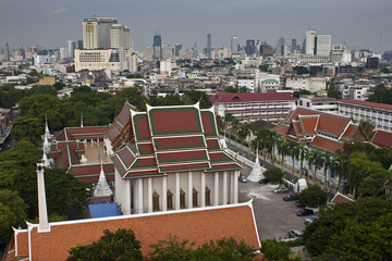 Naklejka premium Aerial view of Bangkok, capital of Thailand