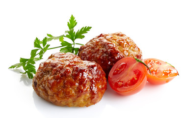 juicy fried meat cutlets