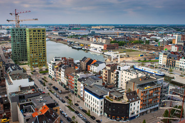 Aerial view of Antwerp, Belgium.
