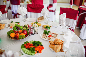 Table set for an event party