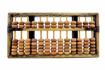 Chinese wooden abacus - obrazy, fototapety, plakaty