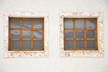 Two wooden windows