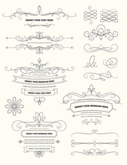 Vintage Calligraphy Design Elements