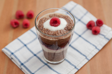 Schokoladen Chia Pudding Dessert