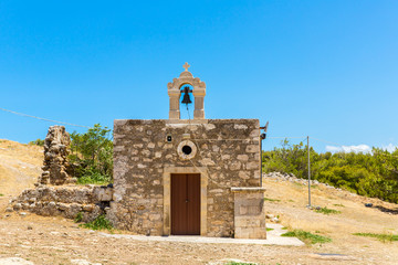 Fototapeta na wymiar Ruins of old town in Rethymno, Crete, Greece.
