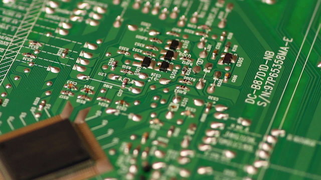 Electronic board close-up