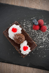 Piece of chocolate cake