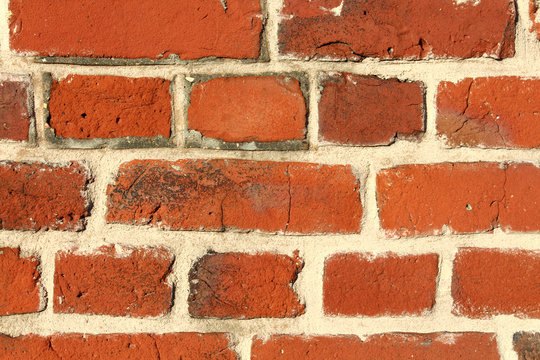 Mur de briques rouges