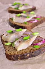 Sliced ​​herring