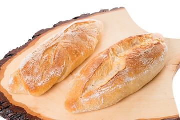 Brötchen auf einem Holzbrett