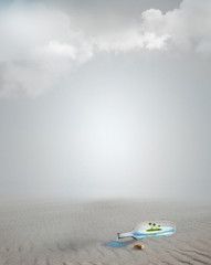 Beautiful island and water in a Bottle