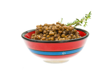 Backed lentils