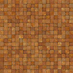 square mosaic tiled metal rusty grunge pattern