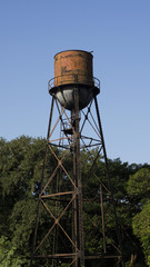 Old water tank stock photo