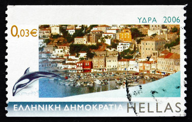 Postage stamp Greece 2006 Hydra, Island View
