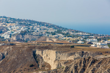 Fototapeta premium View of Fira town - Santorini island,Crete,Greece.