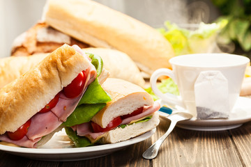 Italian panini sandwich