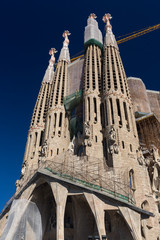BARCELONA SPAIN - OCTOBER 28: La Sagrada Familia - the impressiv