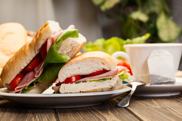 Italian panini sandwich