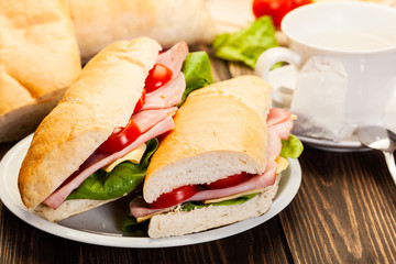 Italian panini sandwich
