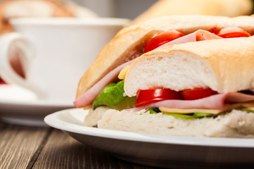 Italian panini sandwich