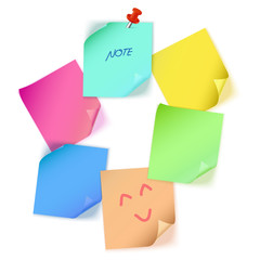 Various color paper note