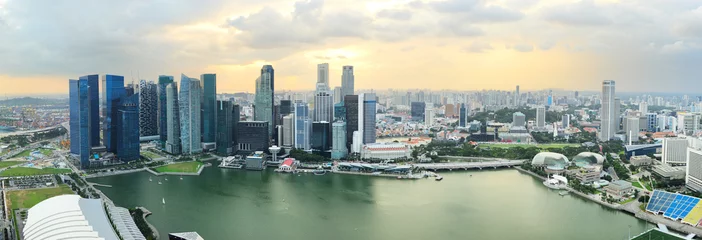 Wandcirkels tuinposter Singapore panorama © joyt