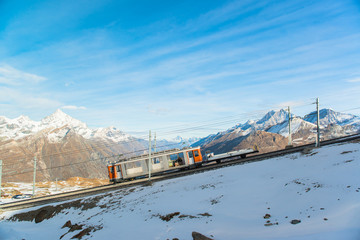 Alpine mountain from Zermatt, Switzerland