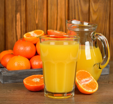 fresh tangerine juice