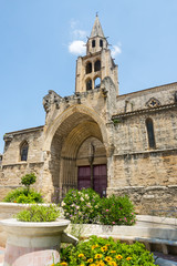 Fototapeta na wymiar Montagnac, gothic church