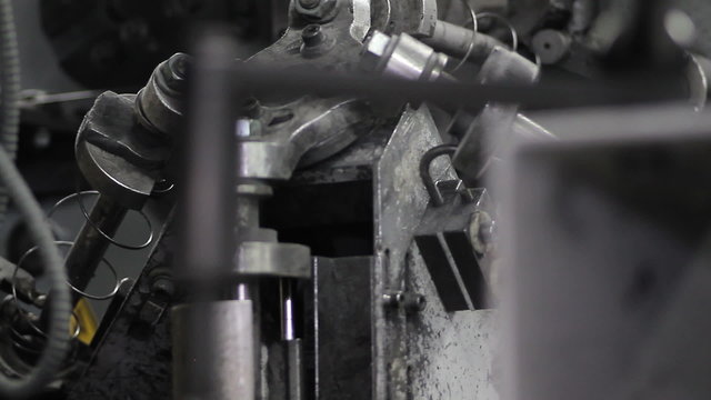 Production machine in motion