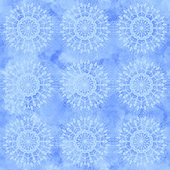Seamless blue ornament