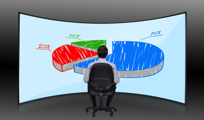 businessman looking at chart