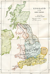 Fototapeta premium Dark Age Britain map