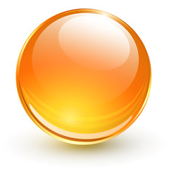 Orange glass sphere
