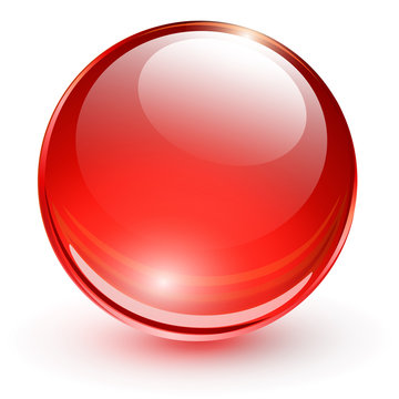 Red Glass Sphere