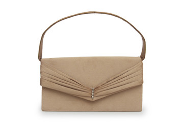 Elegant woman bag on white