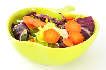 fresh healthy salad with carrots