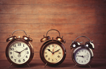 Retro alarms clock on a table
