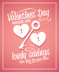 Valentine`s day massive sale typographic design