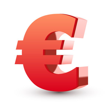 red euro symbol