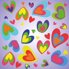 colorful hearts