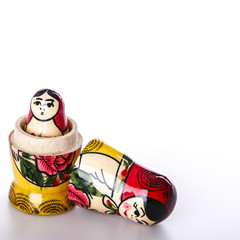 Russian Dolls Matryoshka Isolated on a white background