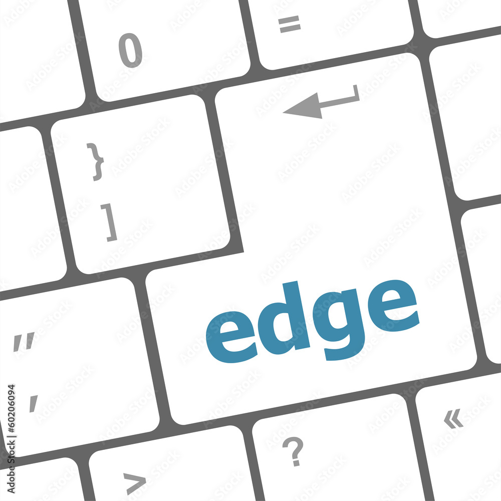 Aufkleber keyboard key with edge button