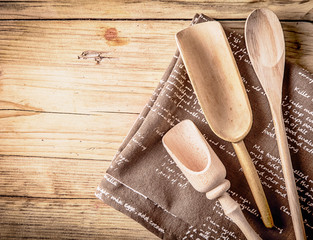 Rustic cooking utensils