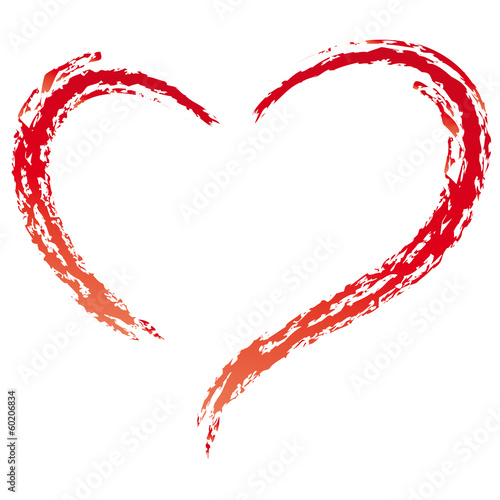 Fototapete Rotes Herz Kreidestich Linie Symbol Der Liebe Hochzeit Heirat Valentine Valentinstag Annett Seidler