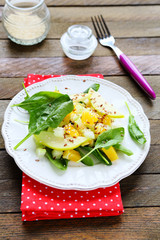 fresh salad with apple and celery