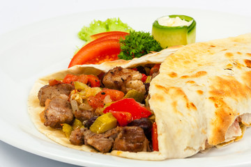 burrito with beans and beef