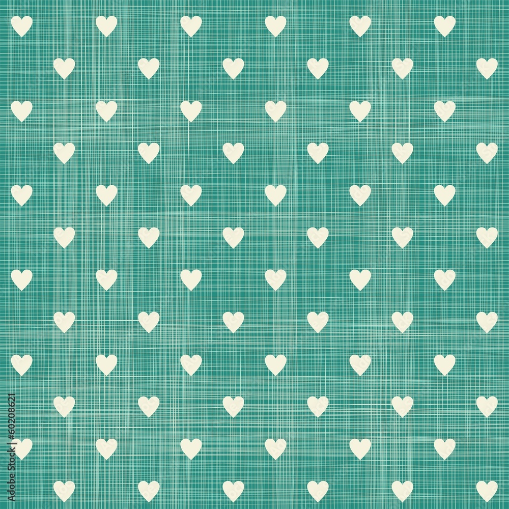 Aufkleber seamless hearts polka dot pattern with retro texture